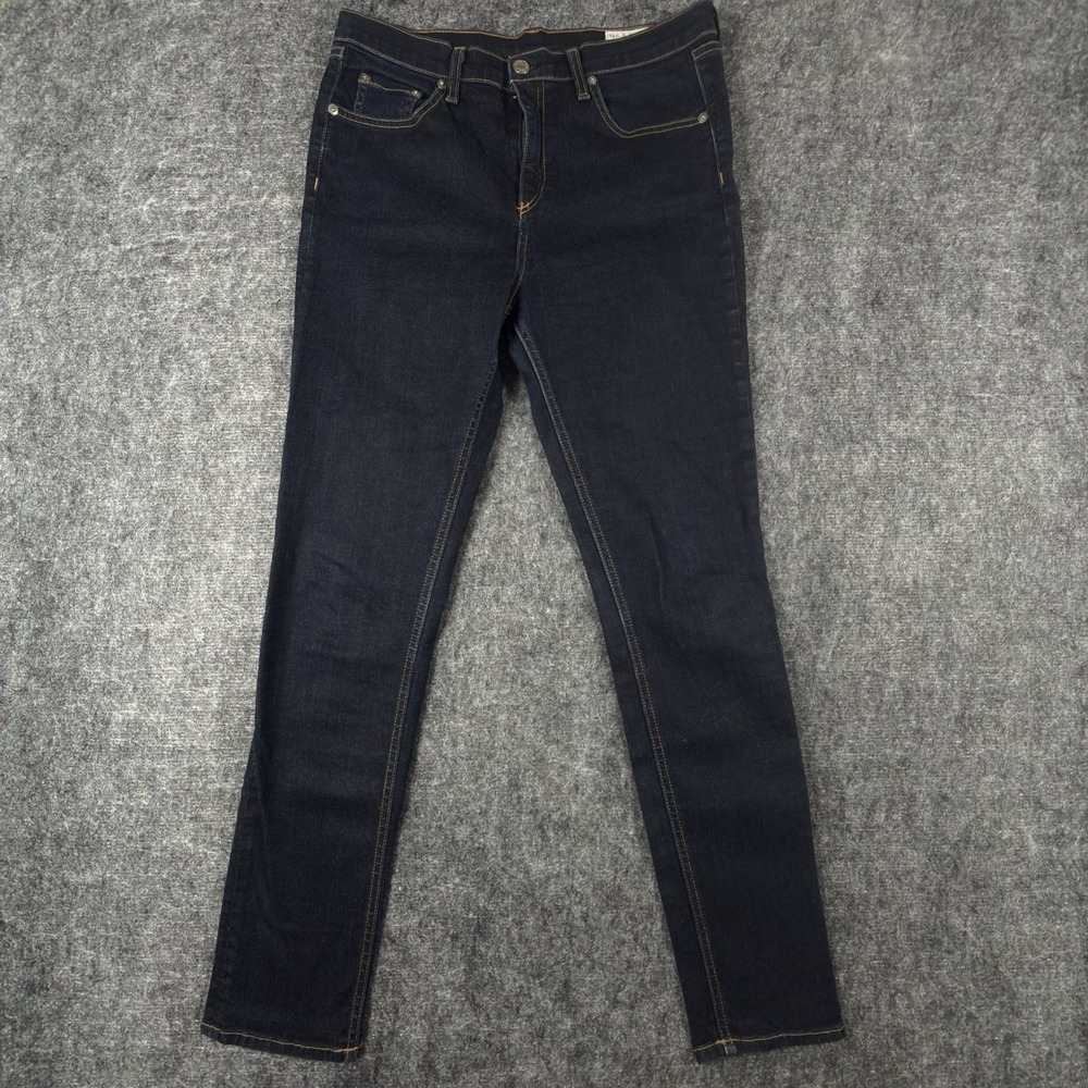 rag & bone/JEAN 10 Inch Skinny Jeans Womens 31x29 Harrow Dark Wash Stretch USA